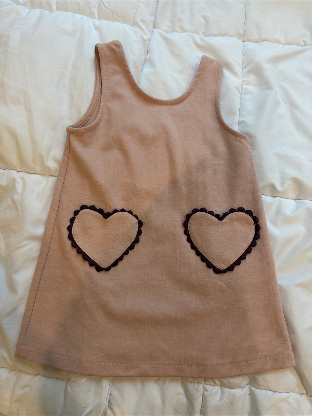BNWT Zara Girls Pink Heart Pocket Tank Dress SIZE 5